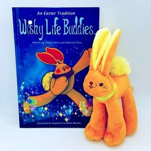 Wishy Life Buddies The Original Easter Tradition Book w/Rabbit Plush Stuffed Toy